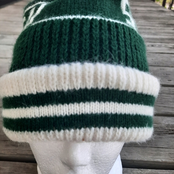 Vintage Michigan State University MSU Spartans fold over knit stocking hat - Picture 4 of 10